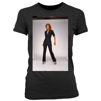 Tyra Banks Women's Junior Cut Crewneck T-Shirt