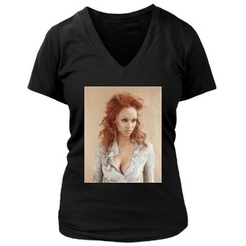 Tyra Banks Women's Deep V-Neck TShirt