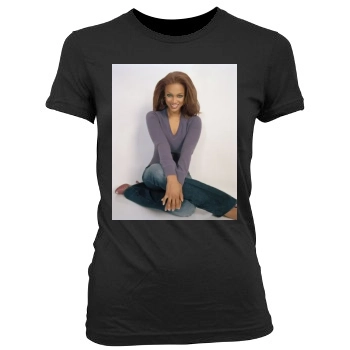 Tyra Banks Women's Junior Cut Crewneck T-Shirt