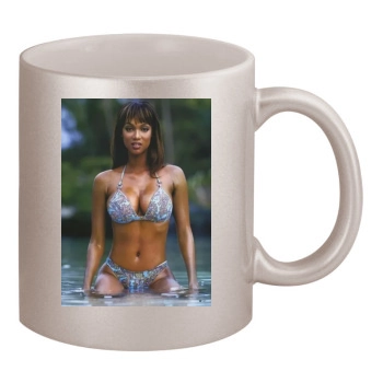 Tyra Banks 11oz Metallic Silver Mug