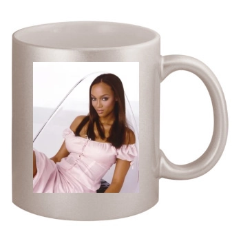 Tyra Banks 11oz Metallic Silver Mug