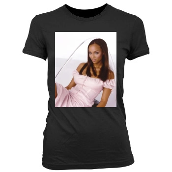 Tyra Banks Women's Junior Cut Crewneck T-Shirt