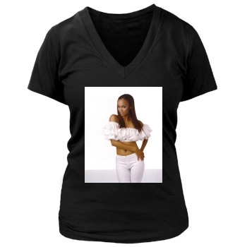 Tyra Banks Women's Deep V-Neck TShirt