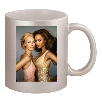 Tyra Banks 11oz Metallic Silver Mug