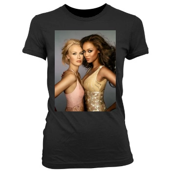 Tyra Banks Women's Junior Cut Crewneck T-Shirt