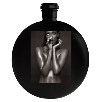 Tyra Banks Round Flask