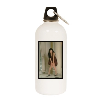 Vanessa Mae White Water Bottle With Carabiner