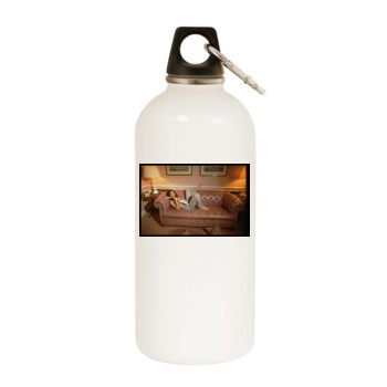 Vanessa Mae White Water Bottle With Carabiner