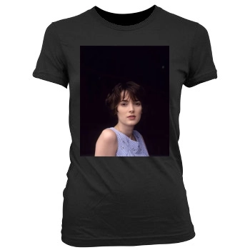 Winona Ryder Women's Junior Cut Crewneck T-Shirt