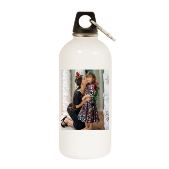 Adriana Lima White Water Bottle With Carabiner