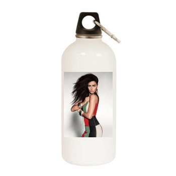 Adriana Lima White Water Bottle With Carabiner