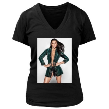 Adriana Lima Women's Deep V-Neck TShirt