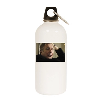 Alan Rickman White Water Bottle With Carabiner