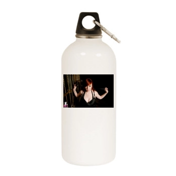 Moxi White Water Bottle With Carabiner