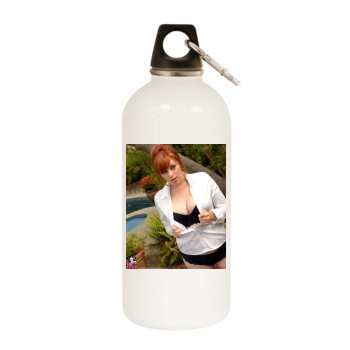 Moxi White Water Bottle With Carabiner