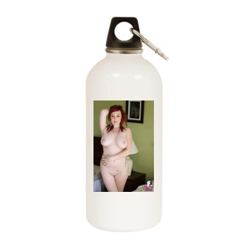 Moxi White Water Bottle With Carabiner