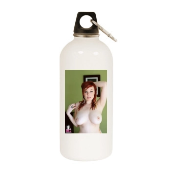 Moxi White Water Bottle With Carabiner