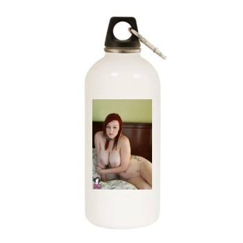 Moxi White Water Bottle With Carabiner