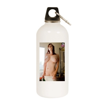 Moxi White Water Bottle With Carabiner