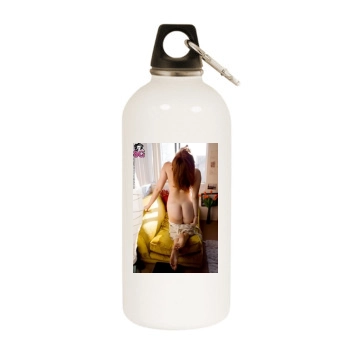 Moxi White Water Bottle With Carabiner