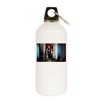 Camilla Belle White Water Bottle With Carabiner