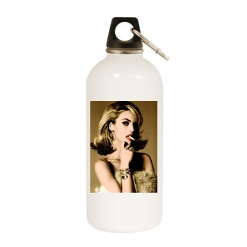 Candice Swanepoel White Water Bottle With Carabiner