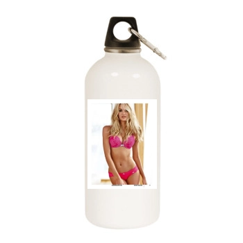 Candice Swanepoel White Water Bottle With Carabiner