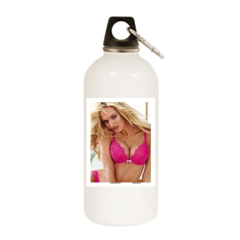 Candice Swanepoel White Water Bottle With Carabiner