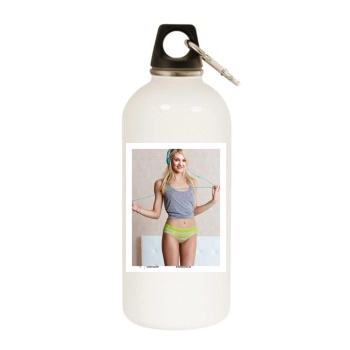 Candice Swanepoel White Water Bottle With Carabiner