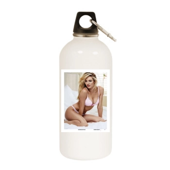 Candice Swanepoel White Water Bottle With Carabiner