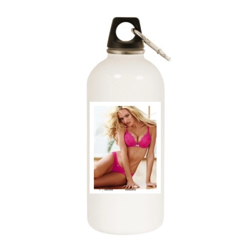 Candice Swanepoel White Water Bottle With Carabiner