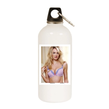 Candice Swanepoel White Water Bottle With Carabiner