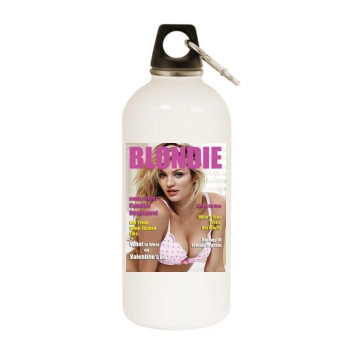 Candice Swanepoel White Water Bottle With Carabiner