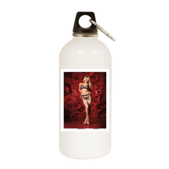 Candice Swanepoel White Water Bottle With Carabiner