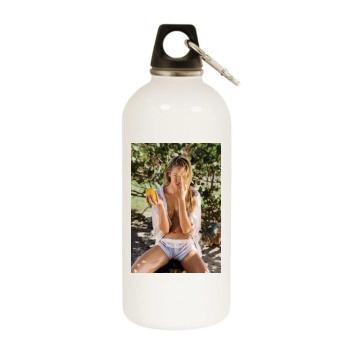 Candice Swanepoel White Water Bottle With Carabiner