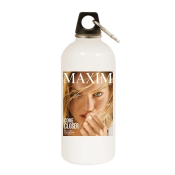 Candice Swanepoel White Water Bottle With Carabiner