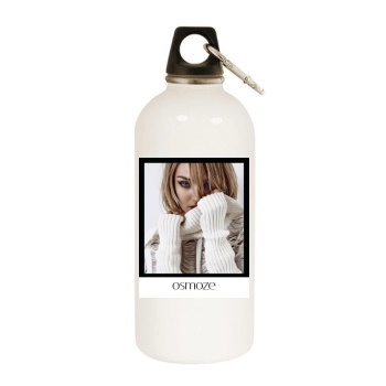 Candice Swanepoel White Water Bottle With Carabiner