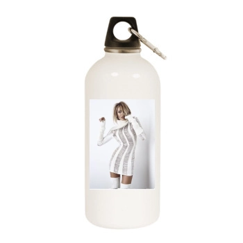 Candice Swanepoel White Water Bottle With Carabiner