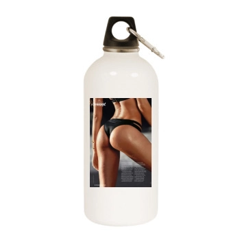 Candice Swanepoel White Water Bottle With Carabiner