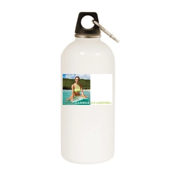 Candice Swanepoel White Water Bottle With Carabiner