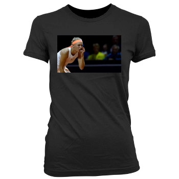 Caroline Wozniacki Women's Junior Cut Crewneck T-Shirt