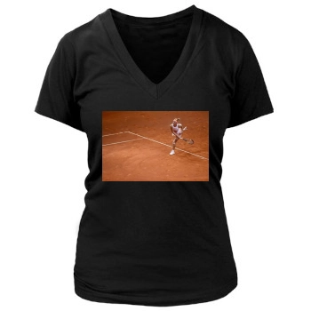 Caroline Wozniacki Women's Deep V-Neck TShirt