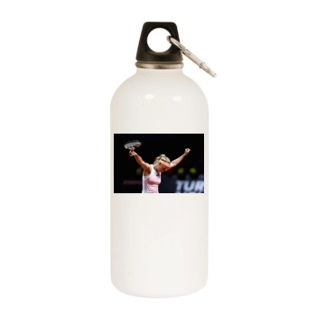 Caroline Wozniacki White Water Bottle With Carabiner