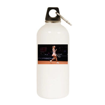 Caroline Wozniacki White Water Bottle With Carabiner