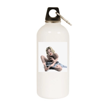 Charlize Theron White Water Bottle With Carabiner