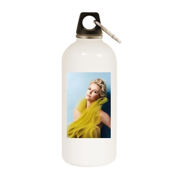 Charlize Theron White Water Bottle With Carabiner