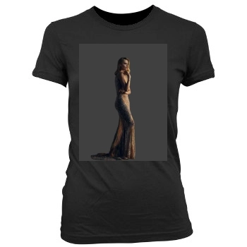 Charlize Theron Women's Junior Cut Crewneck T-Shirt