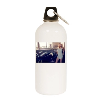 Charlize Theron White Water Bottle With Carabiner