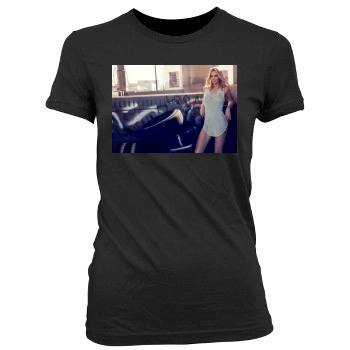 Charlize Theron Women's Junior Cut Crewneck T-Shirt