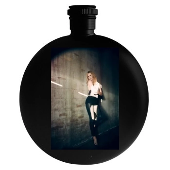 Charlize Theron Round Flask